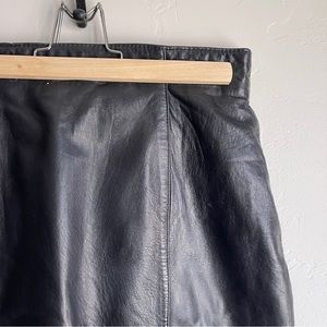 Evan Davies Calfskin Leather Skirt